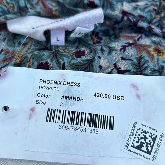 New Ba&sh Phoenix Maxi Dress in Amanda RUM Amsterdam Size Large - Picture 11 of 15